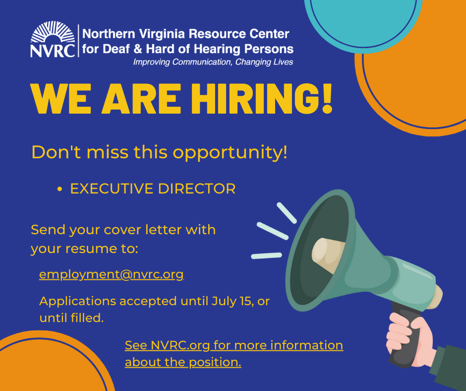 Graphic of NVRC's Job Announcement seeking a new Executive Director.