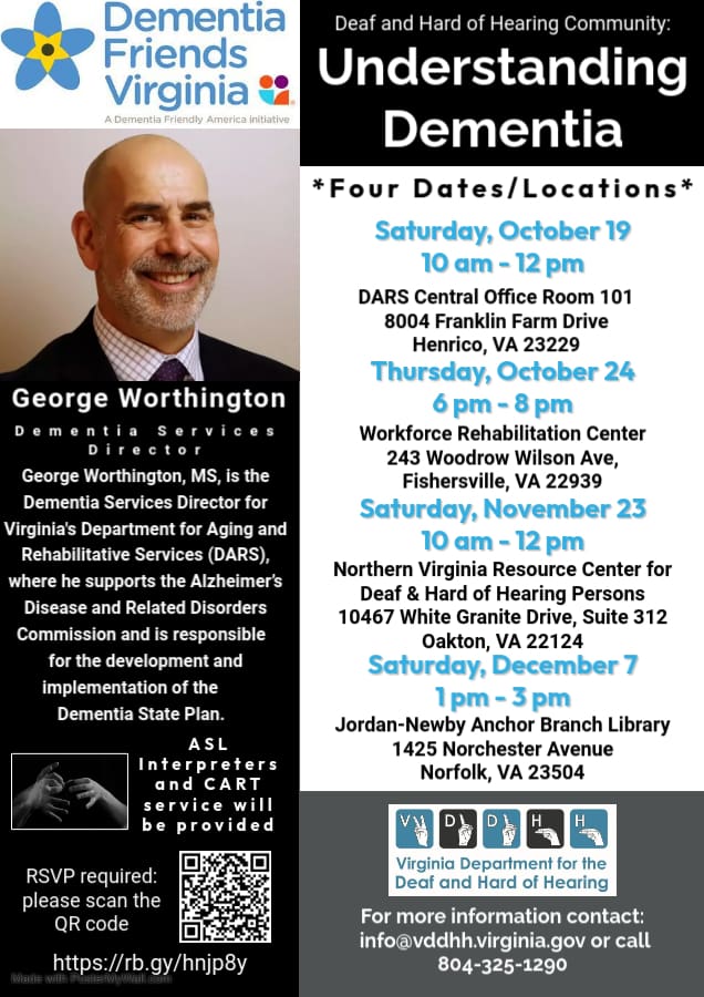 flyer for the Understanding Dementia workshops